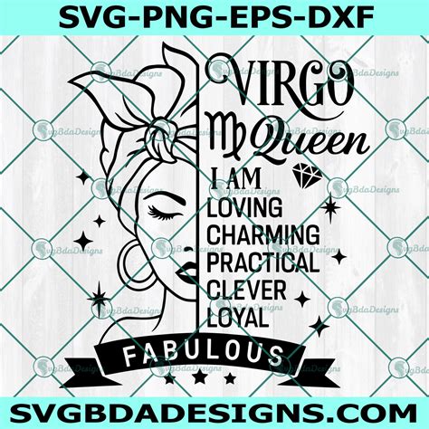 Virgo Zodiac Svg, Queen Virgo Svg, Virgo Queen Svg, Birthday Virgo Svg - SvgBdaDesigns