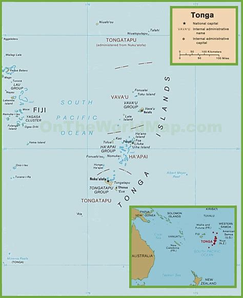 Large detailed map of Tonga - Ontheworldmap.com