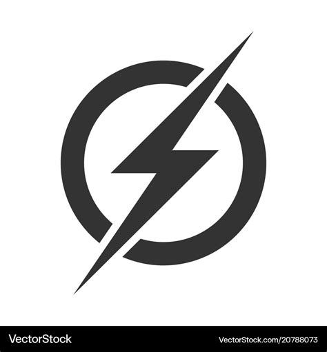 Power lightning logo icon Royalty Free Vector Image