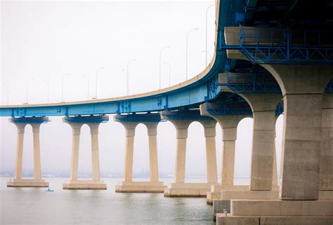 Coronado Bridge Connecting Downtown San Diego and Coronado Island Southern California Coast USA ...