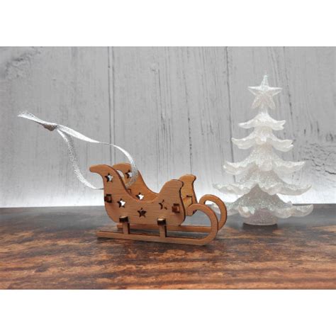 Wooden Sleigh Decoration