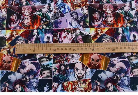 Japanese Anime Fabric Animation Fabric Pure Cotton Cartoon Cotton Fabric by the Half Meter - Etsy