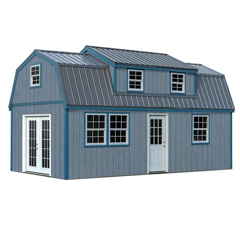 Best Barns (Common: 12-ft x 24-ft; Interior Dimensions: 11.42-ft x 23.42-ft) Lakewood Gambrel ...