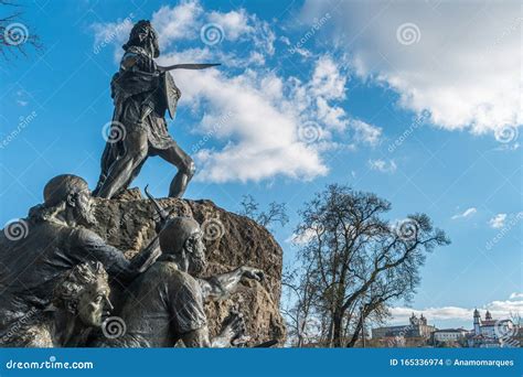 VISEU, PORTUGAL - CIRCA FEBRUARY 2019: Cava De Viriato Statue ...