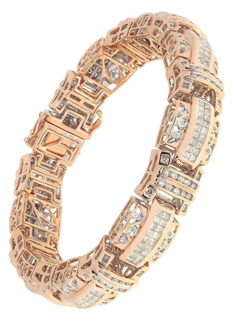 Mens Diamond Bracelet Rose Gold| 2.78 Carats| 60.49 Grams – FrostNYC