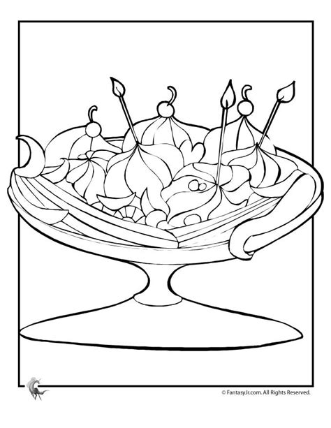 Banana Split Coloring Page | Woo! Jr. Kids Activities : Children's ...