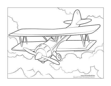 Airplane Coloring Page - Tim's Printables