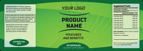 Ingredients Labels Template Asafonggecco With Dietary Supplement Label Template - 10 ...