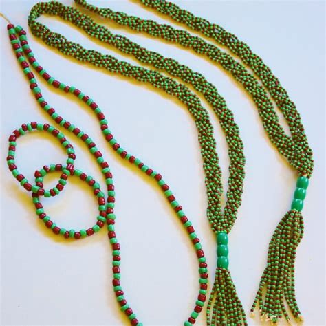 large Ifa bead set and braided ileke | Farinade Olokun