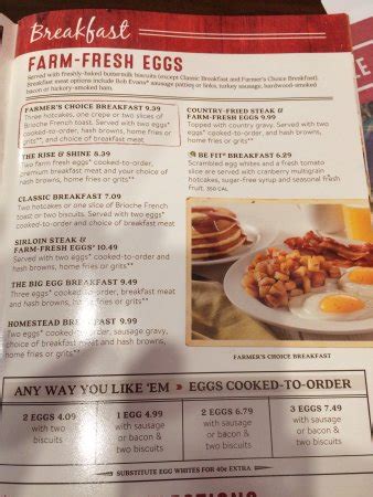 bob evans breakfast menu