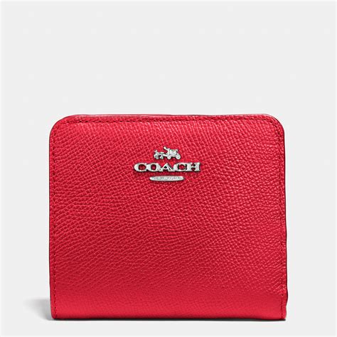 Lyst - Coach Small Wallet In Colorblock Leather in Red