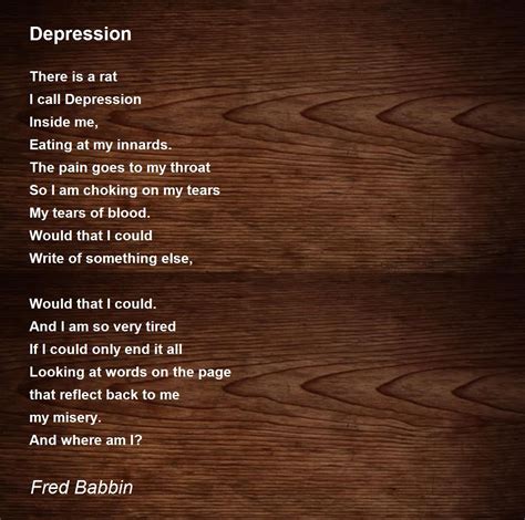 Poems About Sadness And Depression