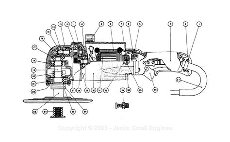 Milwaukee 5450 (Serial 100-6245) 7" Polisher Parts Parts Diagram for 7" POLISHER