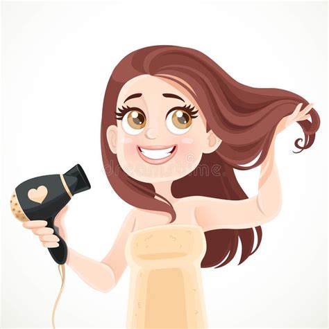 Cartoon Girl Blow Dry Hair Stock Illustrations – 232 Cartoon Girl Blow Dry Hair Stock ...