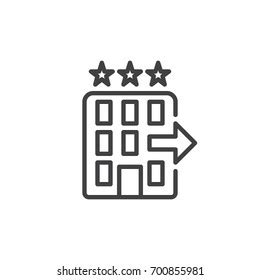 Hotel Check Out Icon Vector Filled Stock Vector (Royalty Free ...