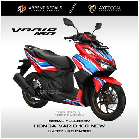 Decal FULLBODY VARIO 160 HRC RACING/Sticker Motorcycle HONDA VARIO 160 ...