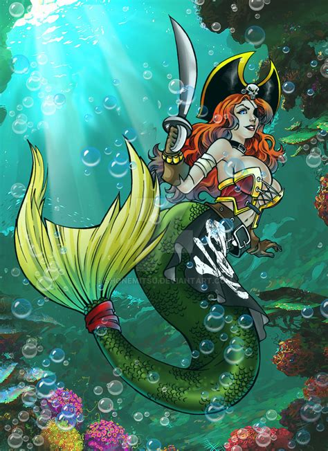 Special Commission - Pirate Mermaid by shonemitsu on DeviantArt