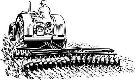 Tractor with Harrow Vector Clipart image - Free stock photo - Public Domain photo - CC0 Images