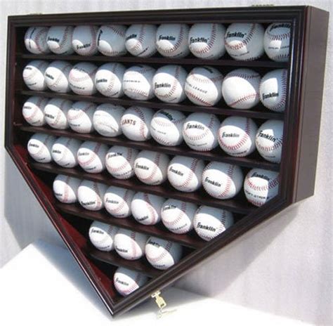 DisplayGifts 46 Baseball Display Case Wall Cabinet Holder Shadow Box ...