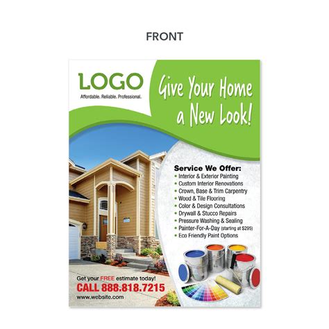 House Painting Contractor Flyer - Design Print Services – Footbridge ...