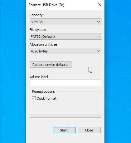 How to format a USB Flash drive on Windows 10?