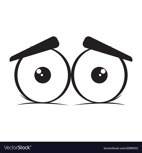 Sad eyes cartoon Royalty Free Vector Image - VectorStock