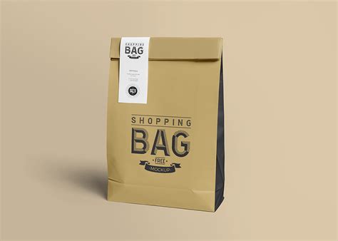 Food Delivery Paper Bag Free Mockup — Free Mockup World