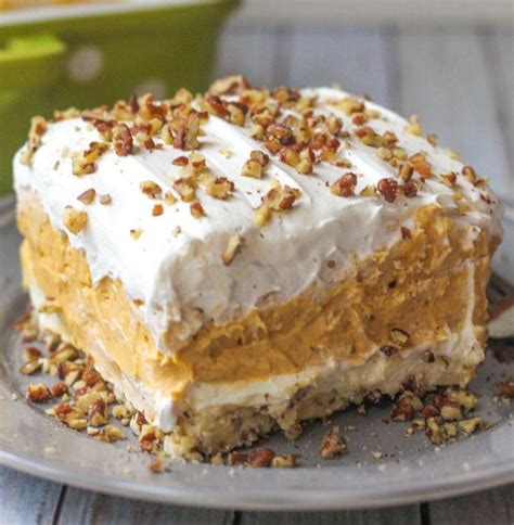 Pumpkin Pudding Mix Dessert Lasagna | TheBestDessertRecipes.com