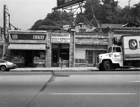 Echo Park History | Exterior view of shops on Sunset Blvd., Echo Park ...