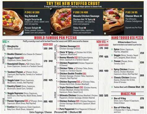 Pizza Hut menu, Menu restauracji Pizza Hut, Arera Colony, Bhopal - Zomato