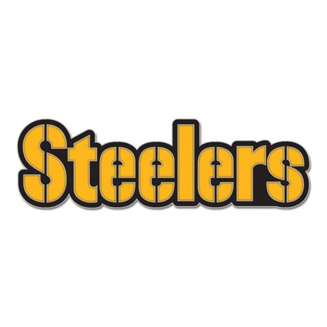 Pittsburgh Steelers Stencil Wordmark Lapel Pin