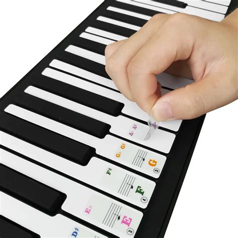 Removable Piano Stickers 61 key Keyboard Stickers for Kids Beginners Piano Practice on ...