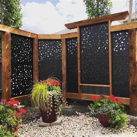 Hideaway Screens 6 ft. H x 3 ft. W River Rock Metal Privacy Screen | Wayfair | Garden fence ...