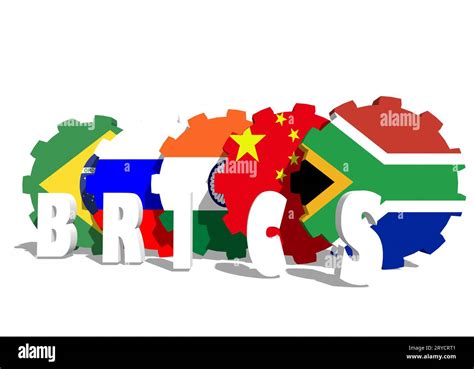 BRICS members national flags Stock Photo - Alamy