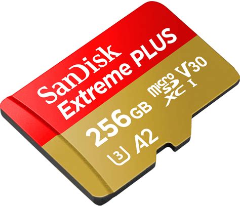 SanDisk Extreme PLUS 256GB microSDXC UHS-I Memory Card SDSQXBD-256G ...