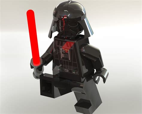 Darth Vader LEGO Minifigure 3D Model SLDPRT SLDASM SLDDRW - CGTrader.com