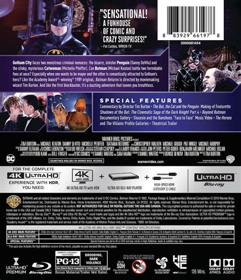 Buy Batman Returns 4K Ultra HD + Blu-ray UHD | GRUV