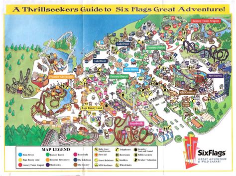 2015 Six Flags Great Adventure & Safari Park Map Jackson NJ Collectibles Historical Memorabilia