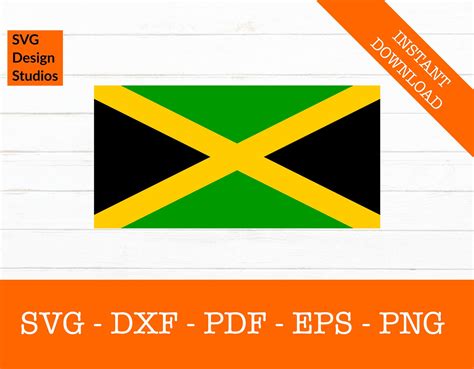 Jamaica Svg Jamaica Jamaican National Flag Clipart Svg Cut File | The Best Porn Website