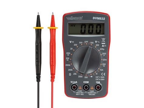 Digital multimeter - CAT II 500V / CAT III 300V - 10A - 1999 counts - DVM832 - Opencircuit