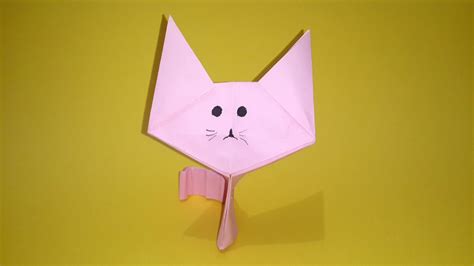 How to make Origami 3D Cat - paper cat tutorial