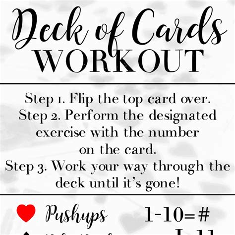 Deck of Cards Workout