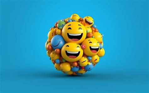 Premium AI Image | World emoji day 3d banner background World emoji day with a group of funny ...