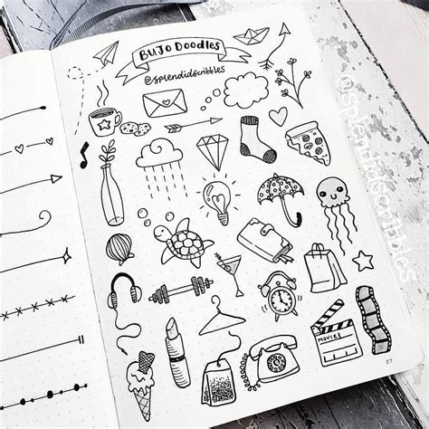 Splendid Scribbles on Instagram: “Here's some cute little doodle ideas for your planner and ...