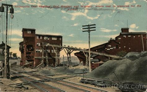 "Anthracite Coal Regions" Coal Breaker and Washery Mining Postcard