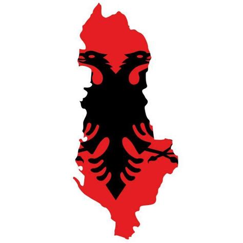 Albania flag map - Map of Albania flag (Southern Europe - Europe)