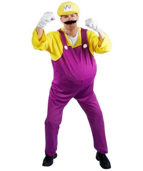 Adult Super Mario Wario Costume - Men Costumes