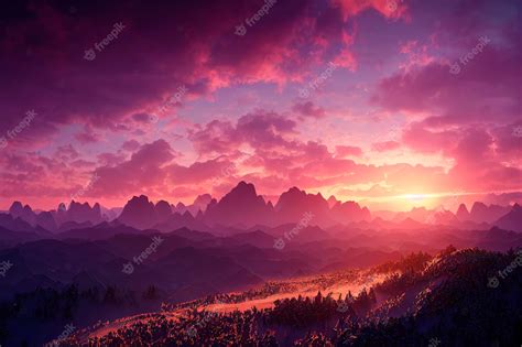 Premium Photo | Amazing scene with mountains Sunrise from the top of the mountain Beautiful ...