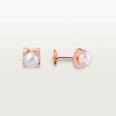 CRB8041700 - C de Cartier earrings - Rose gold, pearl - Cartier