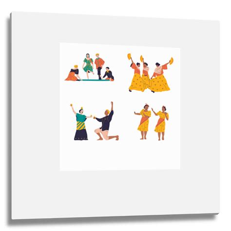 Filipino Flores De Mayo Fiesta Dances Poster Cute Metal Print Square By ...